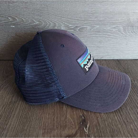 Patagonia P6 LoPro Snapback Trucker Hat Navy One Size - Picture 5 of 8